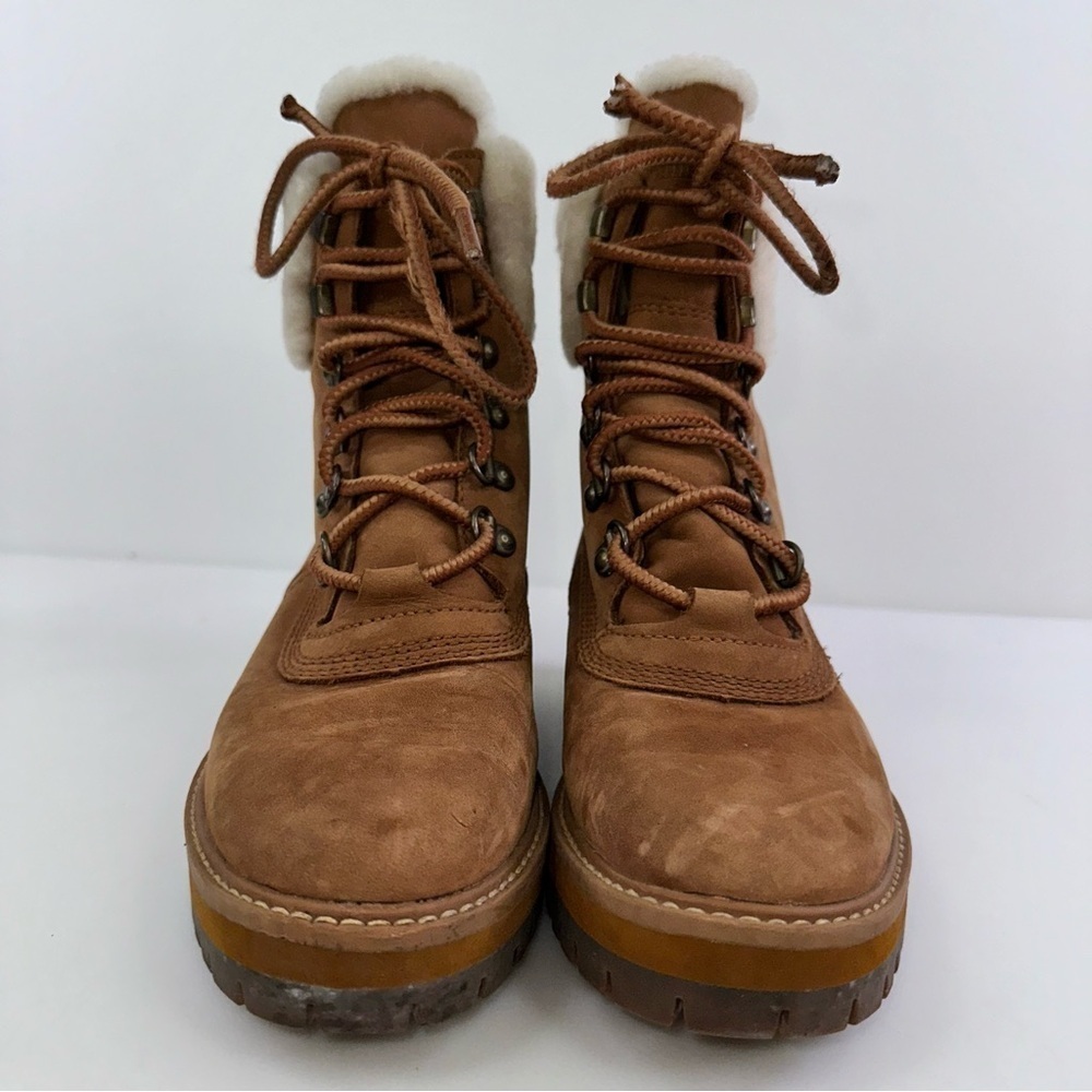 Timberland Women's Courmayeur Valley 6 A299J Brown Lace Up Combat Boots - Sz 5.5 - Picture 4 of 8